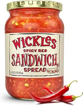 Wickles Pickles Spicy Red Sandwich Spread 6-Pack 16 oz Jars by Wickles Pickles - American Made