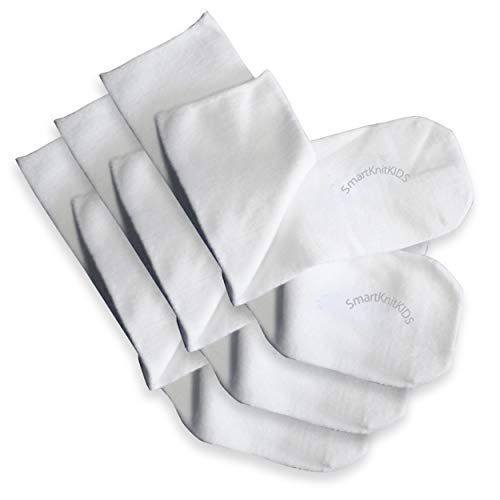 SmartKnitKIDS Seamless Sensitivity Socks, 3-Pack, Soft Cotton Blend, Non-Irritating Flat Toe Seams, Durable Al by SmartKnitKIDS - American Made