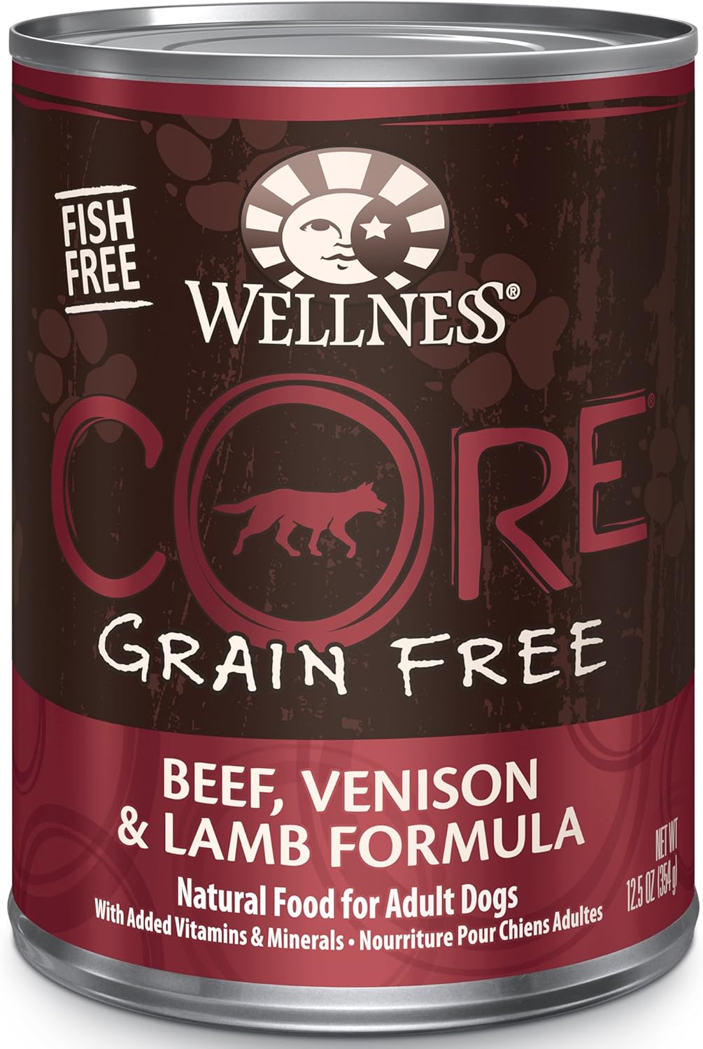 Wellness CORE Natural Grain-Free Wet Dog Food Beef 12.5 oz 12 Pack by Wellness Pet Food - American Made