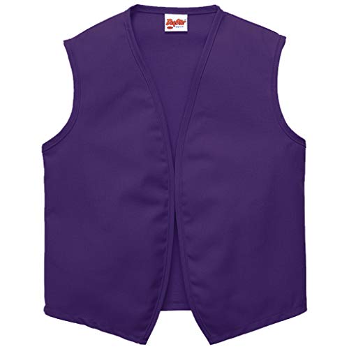 DayStar Apparel Unisex Uniform Vest - No Pockets - Style 740NP (Large, Purple)