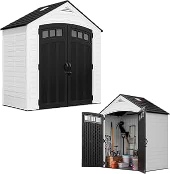 Suncast Vista 7x4 Outdoor Storage Shed Made in USA by Suncast Corporation - American Made