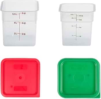 Cambro 4-Quart and 6-Quart Food Storage Container Set by Cambro - American Made