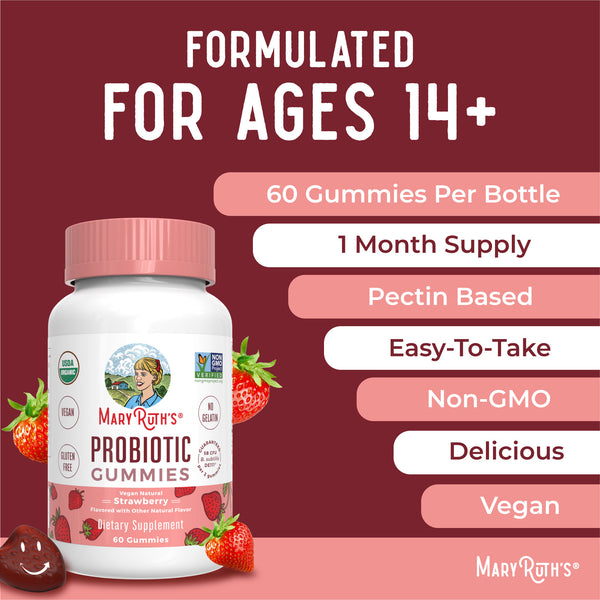 MaryRuth Organics Probiotic Gummies Adults 60 Count by MaryRuth Organics - American Made