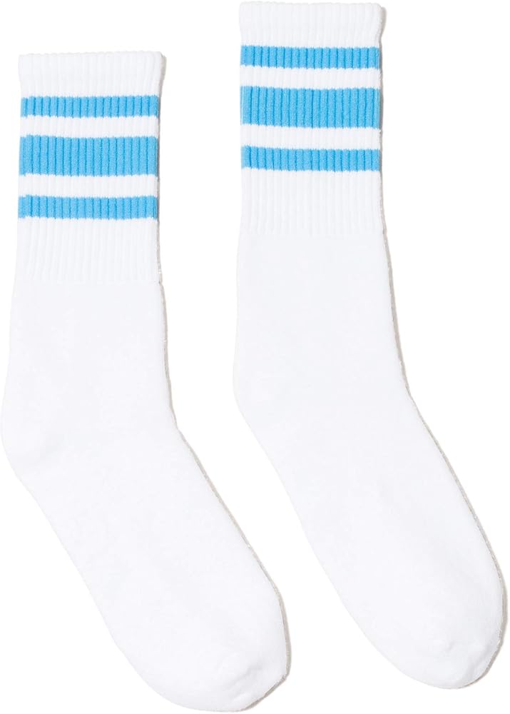 SOCCO Mens Solid Crew Tube Socks Made in USA by SOCCO - American Made