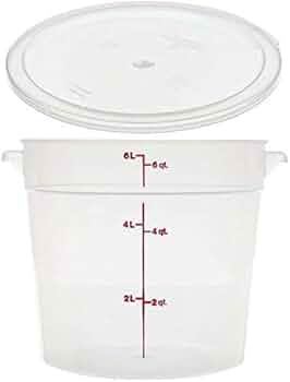 Cambro 6-Quart Round Food Storage Container with Lid by Cambro - American Made