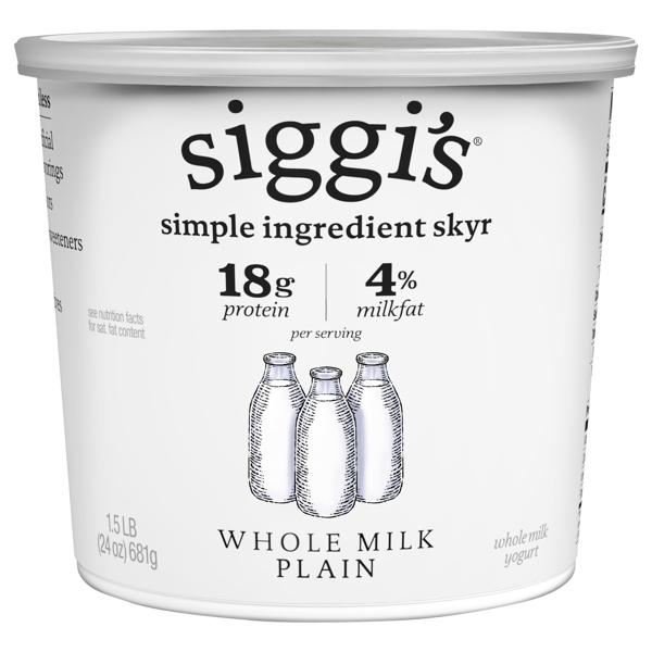 Siggi's 4% Milkfat Whole Milk Yogurt Plain 5.3 oz by Siggi's - American Made