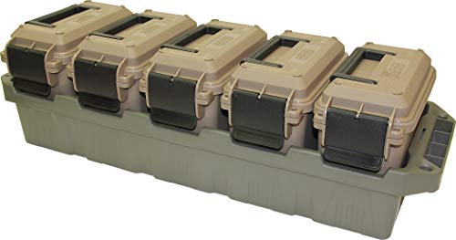MTM AC5C 5-Can Ammo Crate Mini, Convenient size, Store 650 rounds of 9mm bulk ammo, Stackable