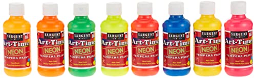 Sargent Art Neon Tempera Paint 8 Ounce 8-Pack by Sargent Art - American Made