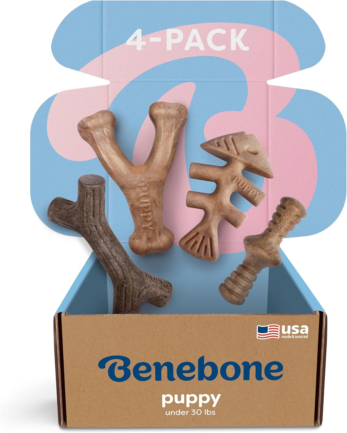 Benebone Puppy Pack 4-Piece Starter Set by Benebone - American Made