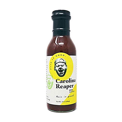 Pain is Good - Carolina Reaper BBQ Sauce - 14oz Bottle- - Family Friendly - Handcrafted in Small Batches with