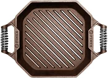 FINEX 12-Inch Cast Iron Grill Pan Handcrafted USA