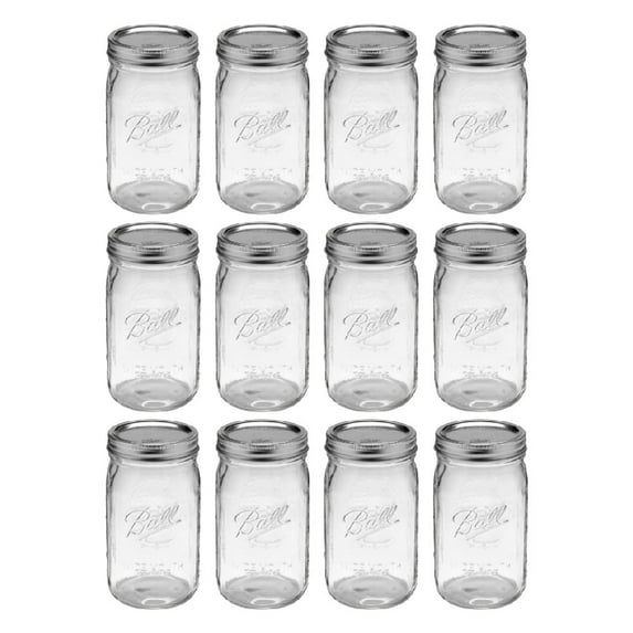 Ball Wide Mouth Mason Jars 32oz 12-Pack by Ball - American Made