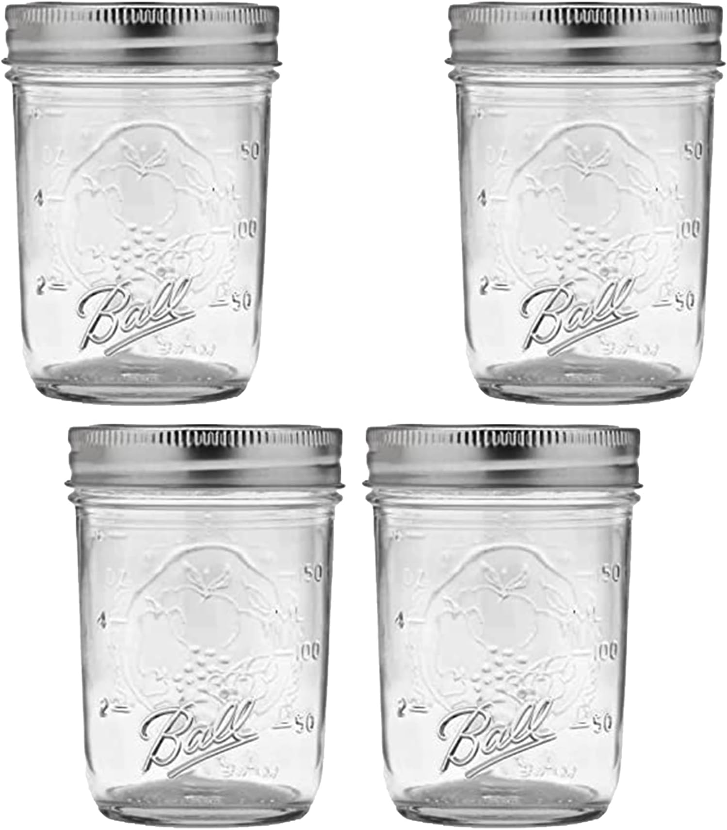 Ball Half-Pint Wide Mouth Mason Jars 8oz 12-Pack by Ball - American Made