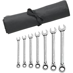 Snap-on 7-Piece SAE Reversible Ratcheting Combination Wrench Set
