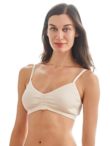 Blue Canoe Organic Cotton Adjustable Strap Bra with Soft Cups Natural