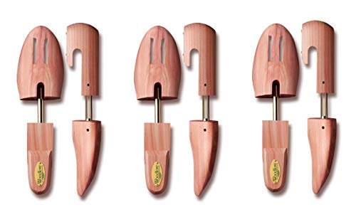 Woodlore Men's Cedar Shoe Tree 3-Pack (for 3 pairs of shoes)– Full Toe Style (X-LARGE FITS 12-14, 3-PACK)