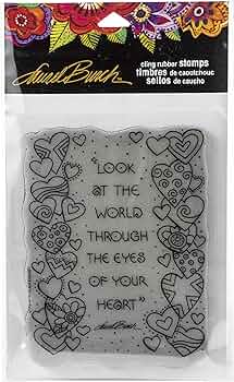 Stampendous Heart View Cling Rubber Stamp by Stampendous - American Made