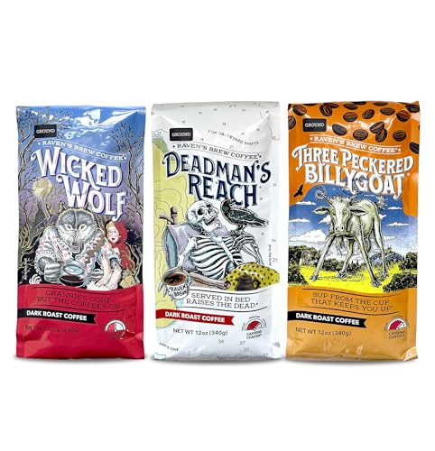 Raven's Brew Ground Variety Pack - 3 Delicious Flavors - Wicked Wolf