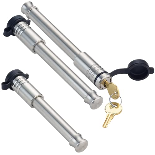 61653 | 3 Pack Mixed 2.5, Keyed Alike, Hitch Locks for B&W 2" & 2.5" Tow and Stow 10K LB & 18K LB - Includes L by InfiniteRule Security - American Made