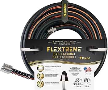 Flexon Flextreme Pro 5/8 Inch x 100 Foot Performance Rubber Garden Hose by Flexon - American Made