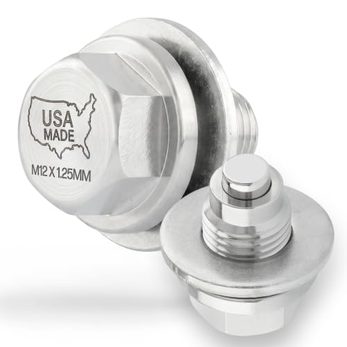 Votex- M12 X 1.25MM Magnetic Engine Oil Drain Plug fits Infiniti, Lexus, Nissan, Toyota - Stainless Steel - Pa
