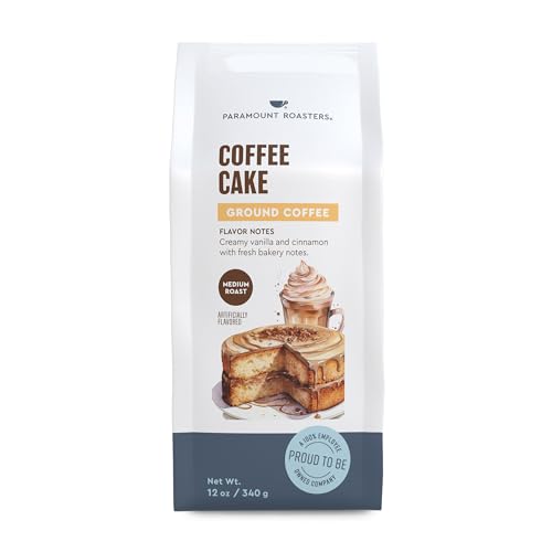Paramount Roasters Coffee Cake Flavored Ground Coffee, 12oz Medium Roast | Medium Roast