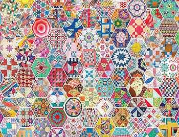 Springbok Crazy Quilts 500 Piece Jigsaw Puzzle Made in USA by Springbok Puzzles - American Made