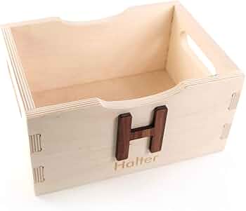 Smiling Tree Toys Personalized Organic Wood Toy Crate by Smiling Tree Toys - American Made