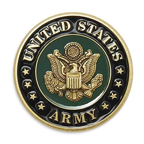 Indiana Metal Craft US Army Seal Brass Lapel Pin 1" - Enamel Finish | Official 1-inch die-struck solid brass U