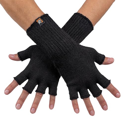 Evolution Knitwear Women's Baby Alpaca Fingerless Gloves, Soft Knit Winter Gloves for Typing, Driving & Everyd by Evolution Knitwear - American Made