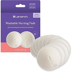 Lansinoh Reusable Nursing Pads for Breastfeeding Mothers, 8 Count by Lansinoh - American Made