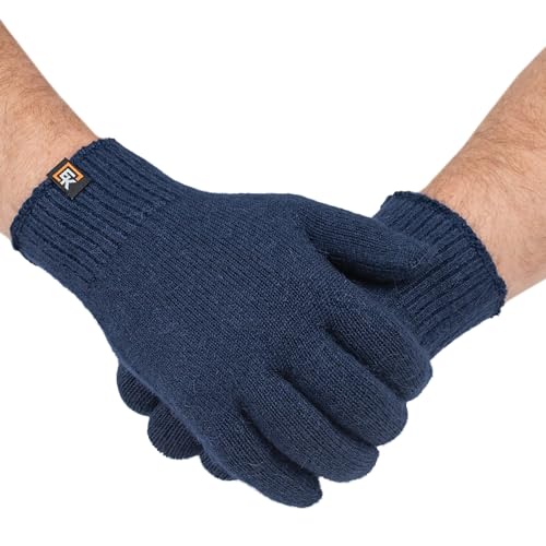 Evolution Knitwear Men's Baby Alpaca Knit Gloves, Super Soft Lightweight Winter Gloves for Driving, Walking & by Evolution Knitwear - American Made
