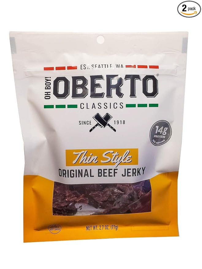 Oh Boy Oberto Thin Style Original Beef Jerky 2.7oz 2-Pack