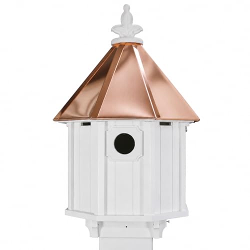 NC Birdguy Bluebird Songbird Duplex Bird House, Copper Roof