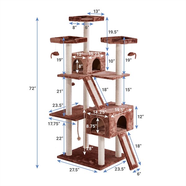 Frisco 5-Tier Cat Tree with Condo 72-Inch by Frisco - American Made