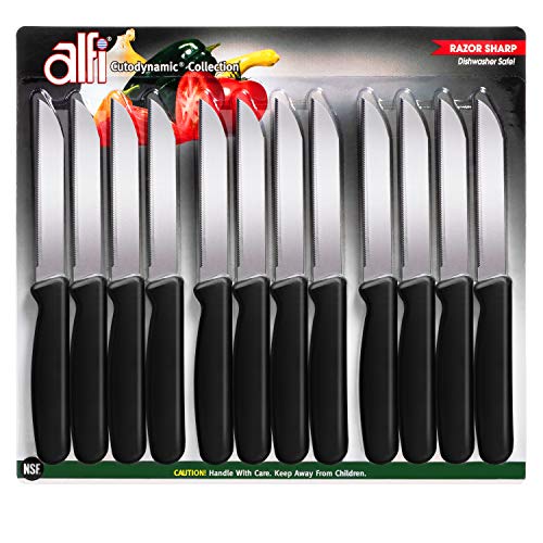Alfi All-Purpose Knives Aerospace Precision Pointed Tip - Home And Kitchen Supplies - Serrated Steak Knives Se
