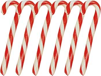 Hammond's Candies Hand Spun Peppermint Candy Canes 6 Pack by Hammond's Candies - American Made
