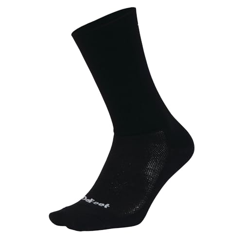 DeFeet Aireator 6-Inch D-Logo Double Cuff Cycling Socks Black by DeFeet - American Made