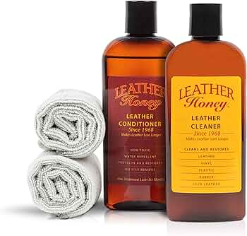 Leather Honey Leather Conditioner and Cleaning Kit with Cloths by Leather Honey - American Made