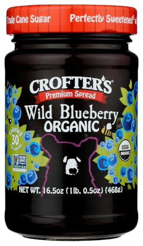 Crofter's Organic Premium Spread Wild Blueberry 16.5 oz by Crofter's Food - American Made