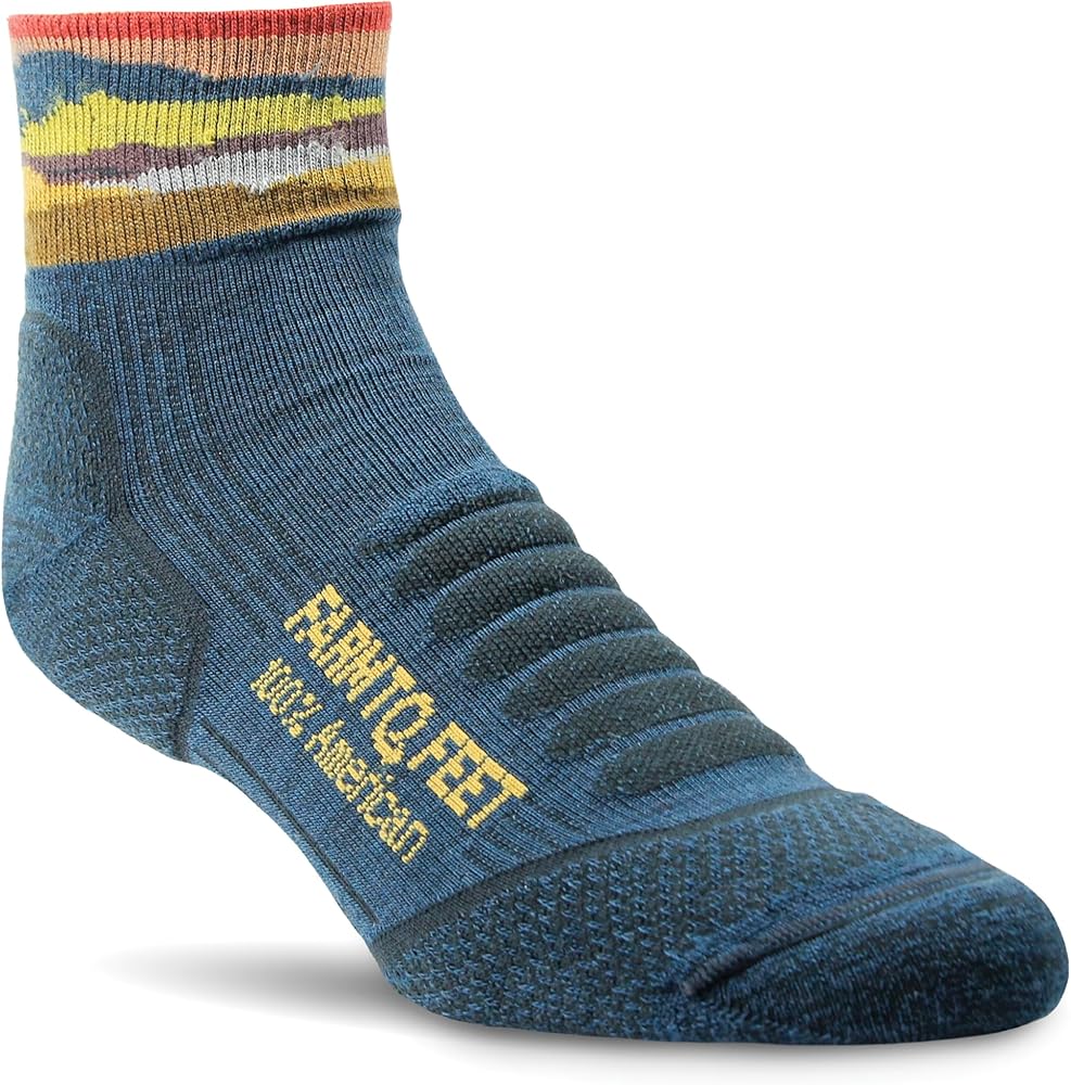 Farm to Feet Max Patch Light Cushion 1/4 Crew Socks by Farm to Feet - American Made