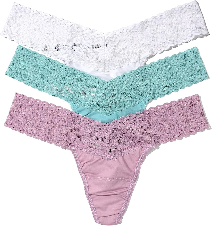 hanky panky Supima Cotton Low Rise Thong 3-Pack by Hanky Panky - American Made