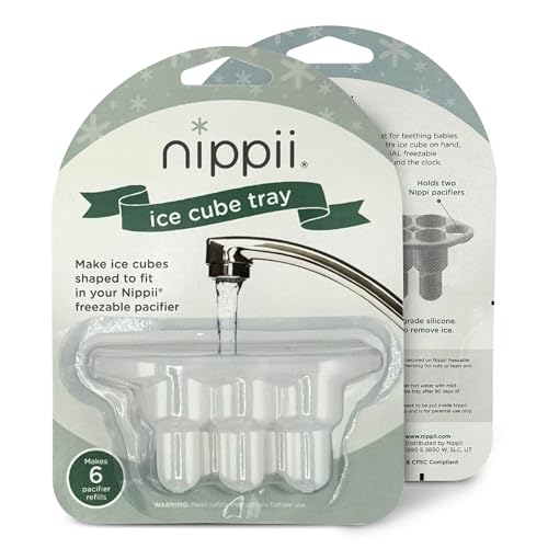 Nippii Silicone Ice Cube Tray for Freezable Teething Pacifier, BPA Free