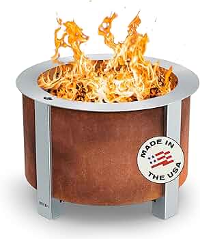 Breeo X Series 19 Smokeless Fire Pit Corten Steel