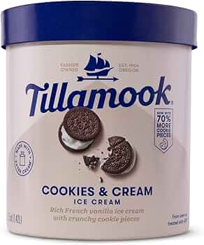 Tillamook Cookies and Cream Ice Cream 48oz by Tillamook - American Made