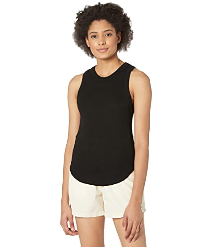 LAmade Aida 2X1 Modal Stretch Rib Racer Front Tank Black SM