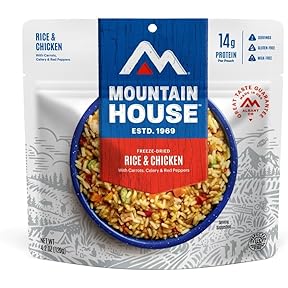 Mountain House Rice and Chicken Freeze Dried Backpacking Food by Mountain House - American Made