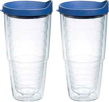 Tervis Clear & Colorful Lidded Tumbler 24oz 2-Pack