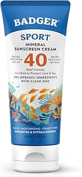 Badger SPF 40 Reef Safe Sport Mineral Sunscreen 2.9oz