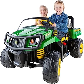 Peg Perego John Deere Dual Force 12V Ride-On Tractor Ages 3-8 by Peg Perego - American Made